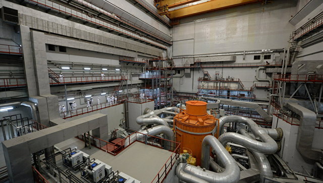 Центральный зал 4-го энергоблока с реактором БН-800 Белоярской атомной электростанции (БАЭС) в городе Заречный Свердловской области.