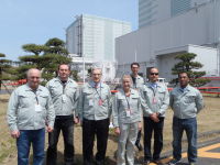 На фотографии – участники конференции на промплощадке 3 блока станции Фукусима Дайини